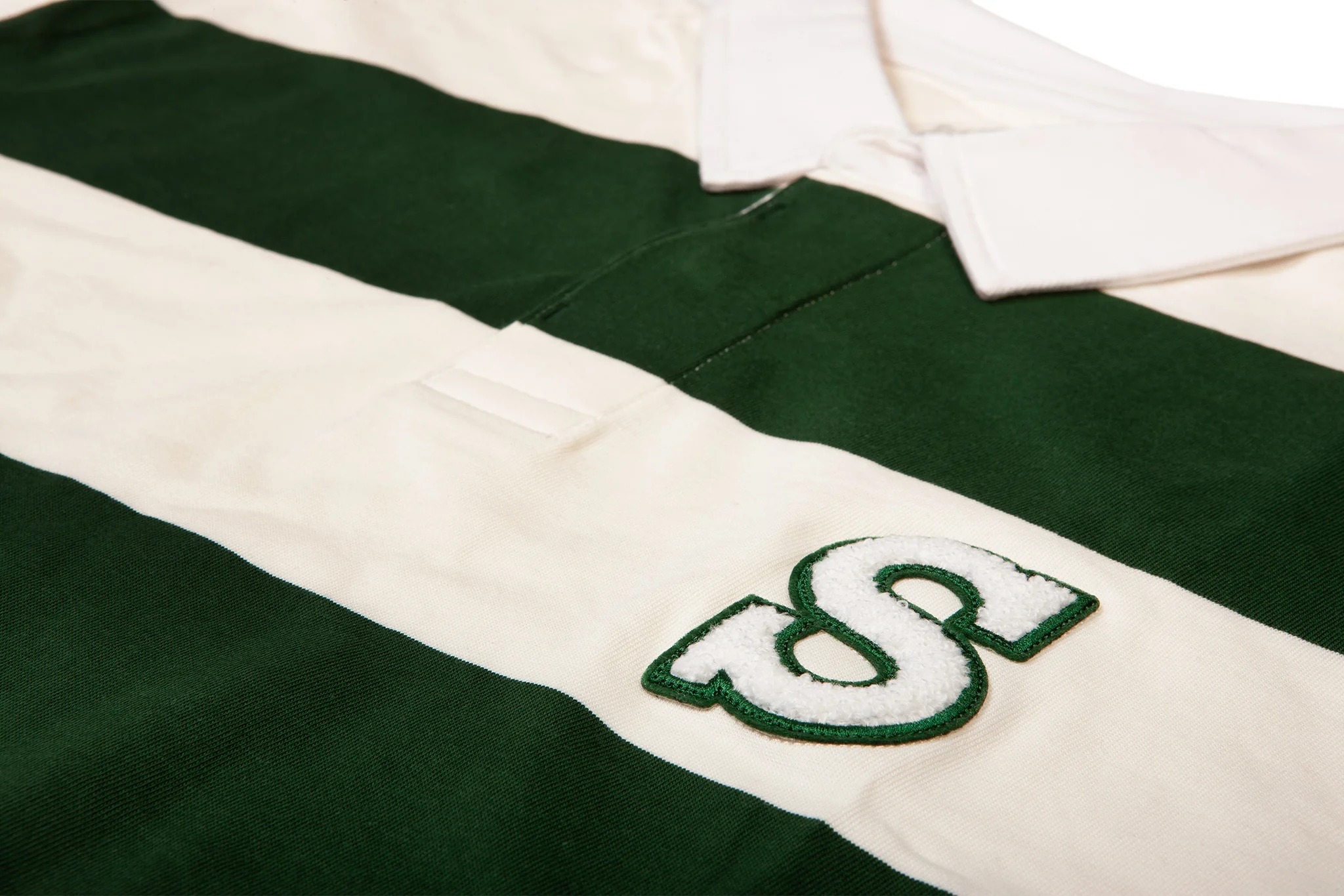 Sunday Game Rugby Long Sleeve (Off-White/Forest Green) - Image 3