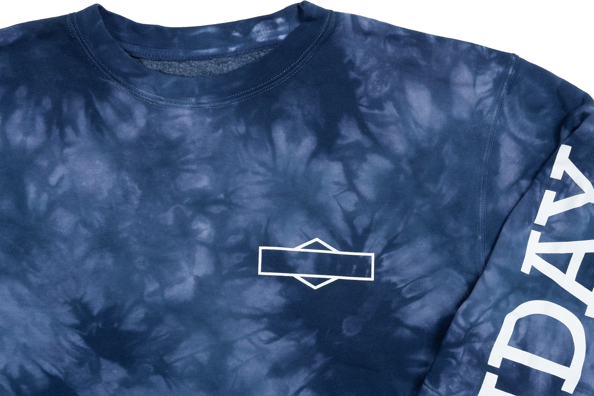 Sunday Rockwell Box Crewneck Sweatshirt (Tie-Dye Navy) - Image 2