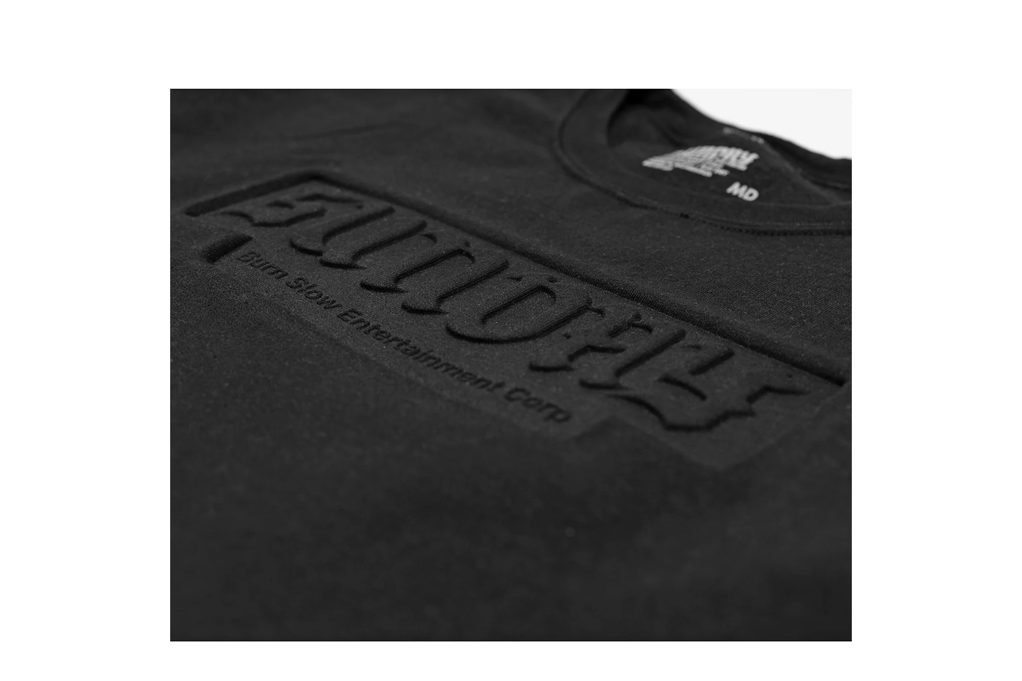 Sunday x Burn Slow Burnday Embossed Crew Neck (Black) - Image 2