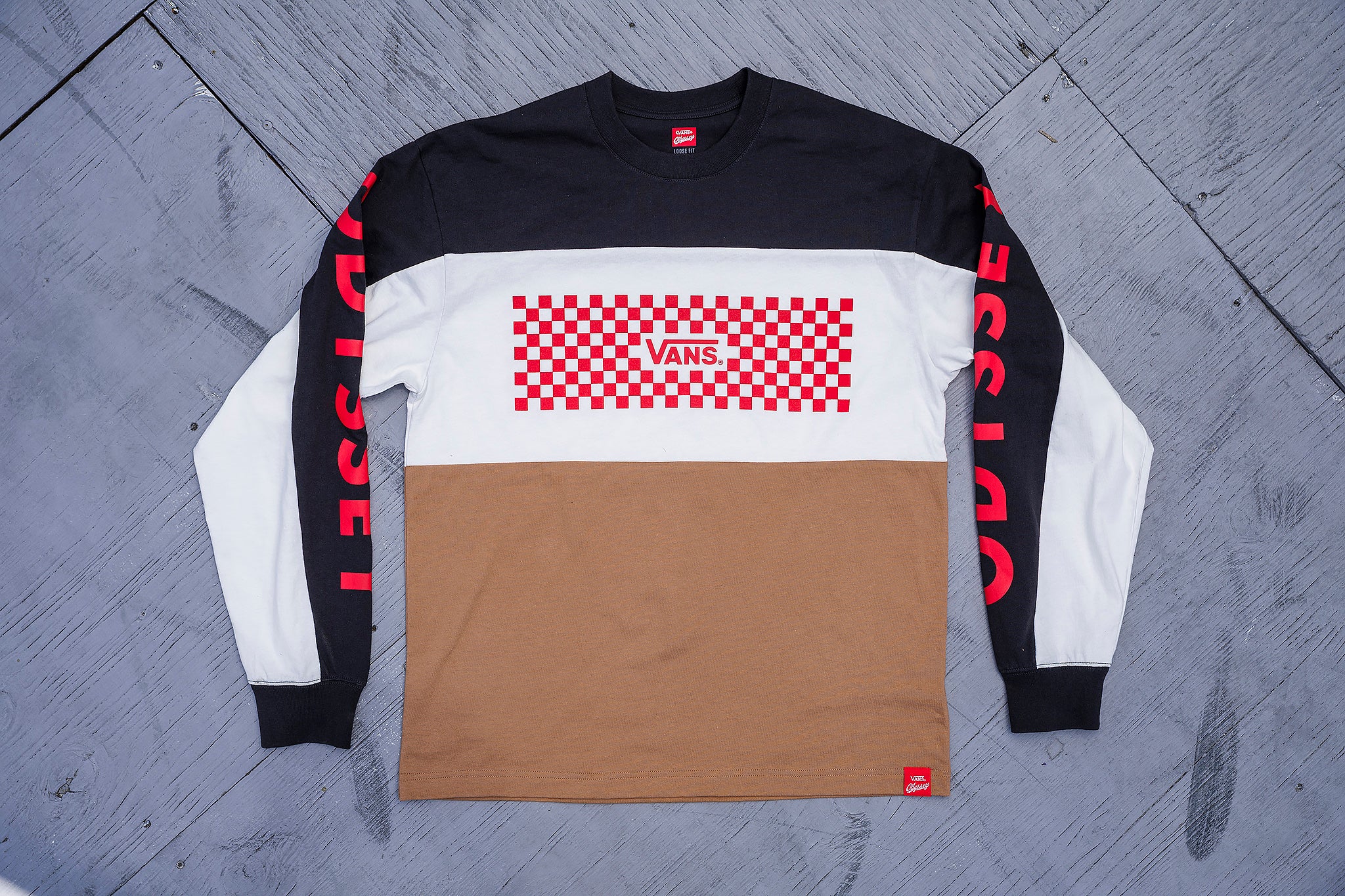 Vans x Odyssey Long Sleeve Jersey (Off-White/Black/Red / 40-Year Anniversary) - Image 3